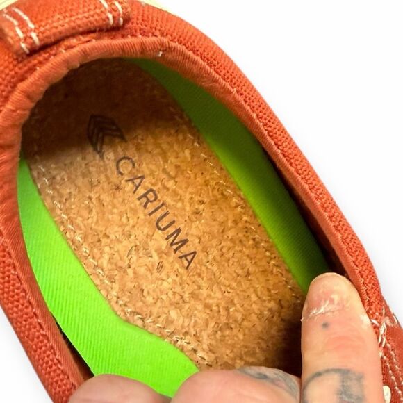 CARIUMA Women’s OCA Low canvas sneakers Pantone "Picante Rust Orange” Size 6.5 - Picture 3 of 8